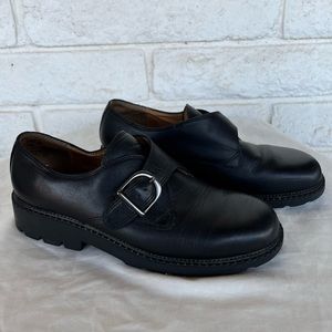 Women’s BASS Caroline Black Leather Monk Strap Oxford Style Shoes Size 8.5
